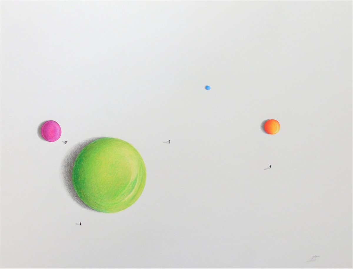 Blobs Of Paint In Pencil by Daniel Shipton