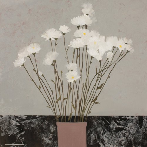 White chrysanthemums by Ksenia Logvinenko