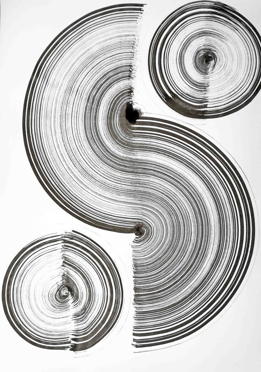 Abstract Ink Drawing , Composition No. 327 By Sumit Mehndiratta, 19 X 25, Artwork For Sale On Artfinder