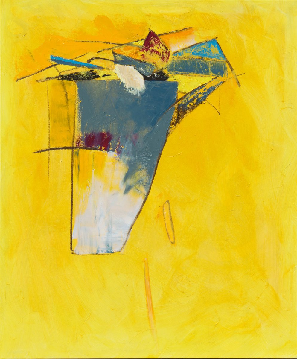 Abstract Oil Painting By Lewis Evans, 39 X 47", Hot Days, Original Artwork