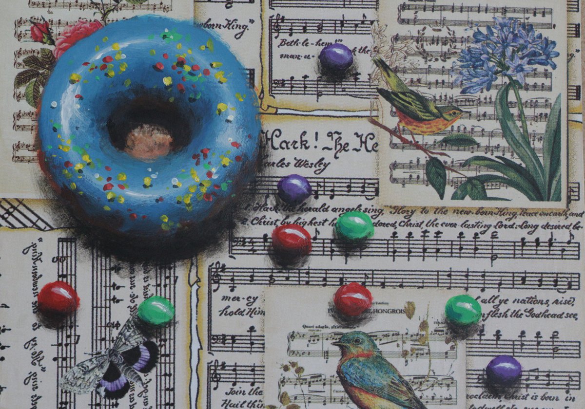 Donut and candy by Natalia Kakhtiurina