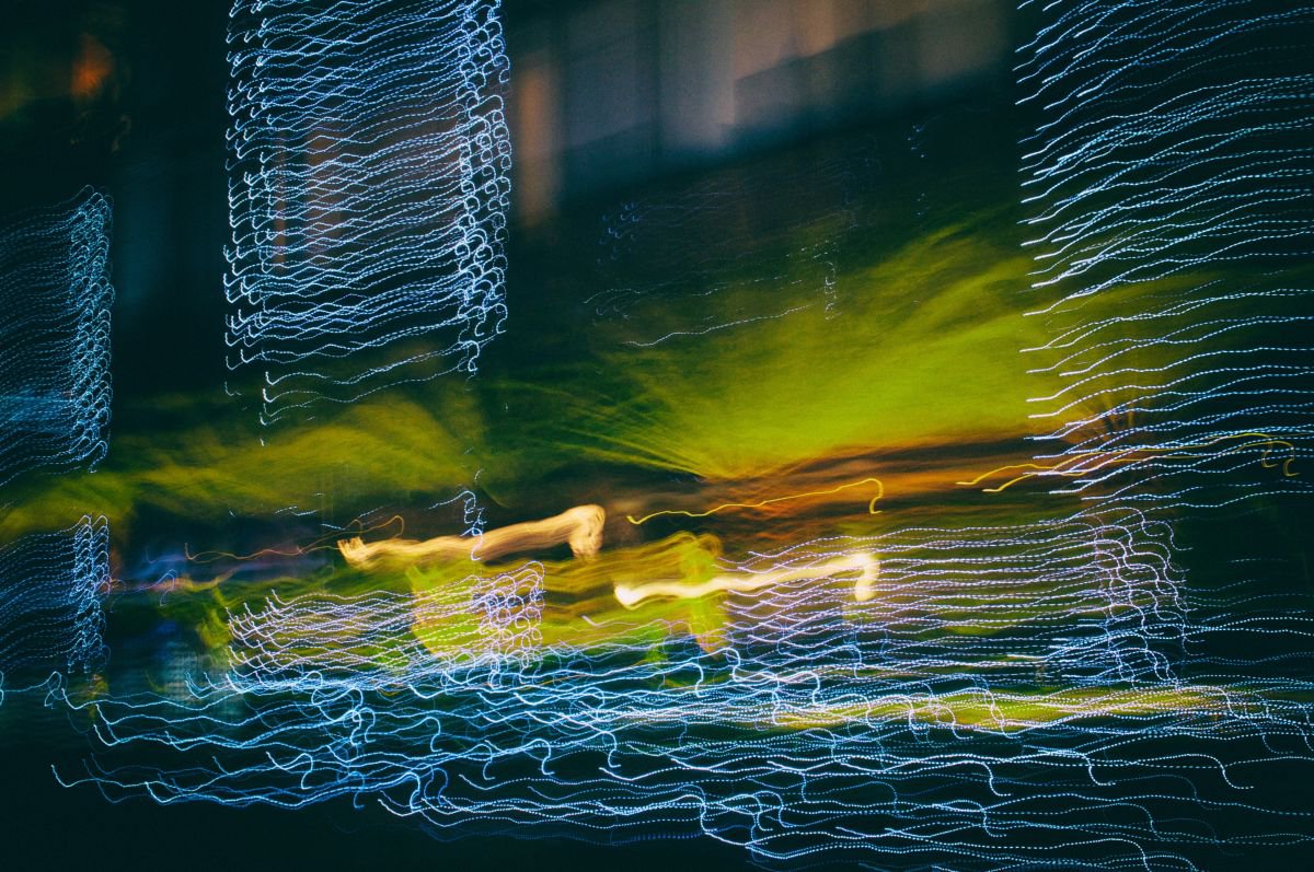 Abstract Photograph By Marc Ehrenbold, 40 X 30", Neon Dreams : Tokyo #5, Original Artwork