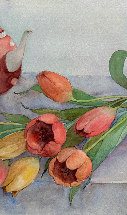 Teatime in Spring by Anna Novick