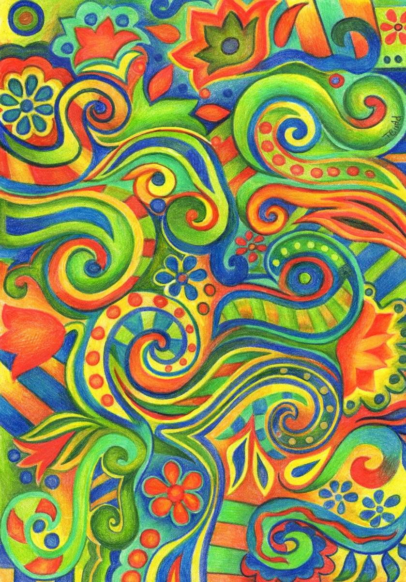 Expressive Abstract Pencil Drawing By Tiffany Budd, 13 X 17", Tramadol, Original Artwork