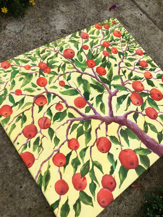Tree with red apples