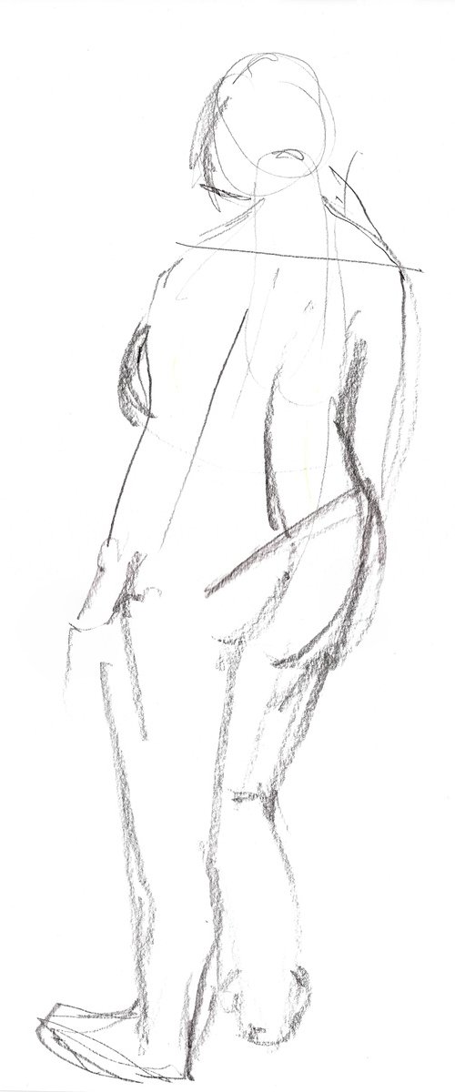 Study 12; Figure Drawing by Elizabeth Anne Fox