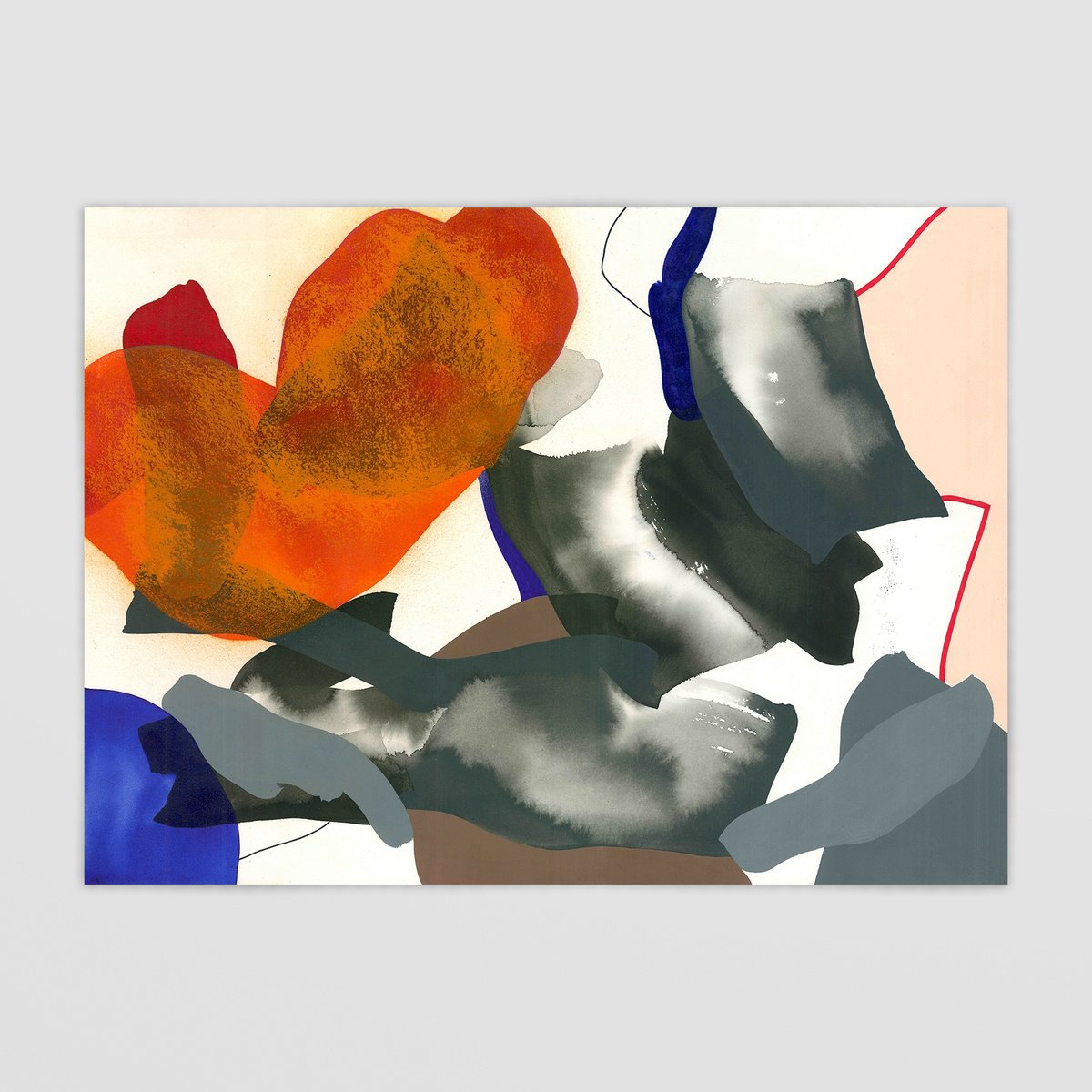 Abstract Painting By Smit Khond, 30 X 22", Giving Way, Gaining Ground, Original Artwork