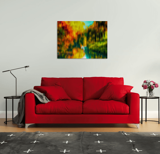 Autumn River - Autumnal Abstract Landscape Limited Edition Canvas Photograph Print #1/10