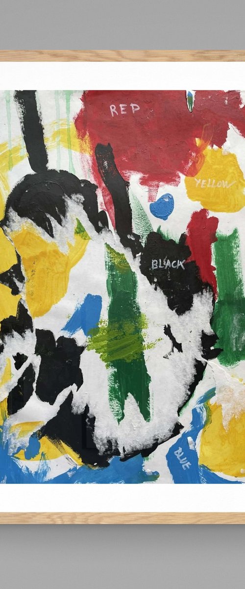 Red, Yellow, Black, and Blue by Gela MIKAVA