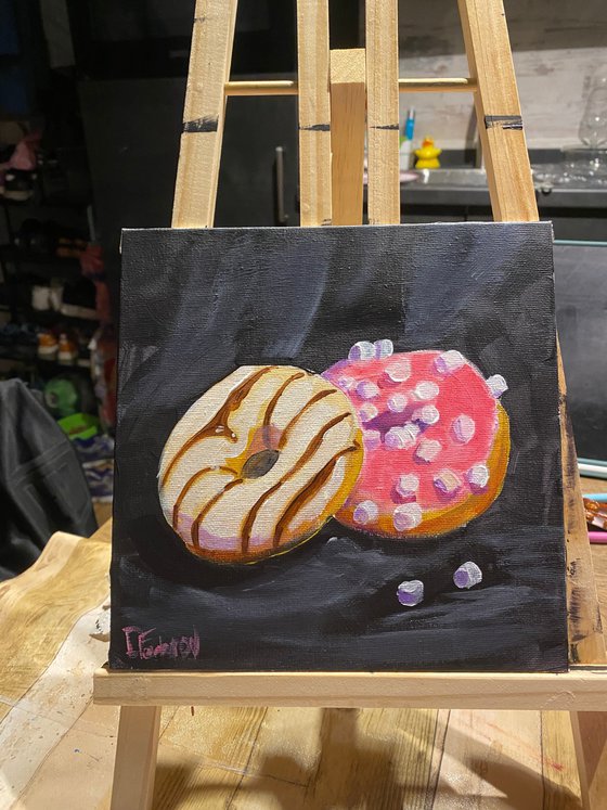 Still life with donuts