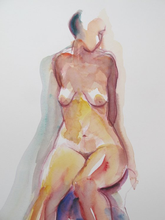 Seated female nude