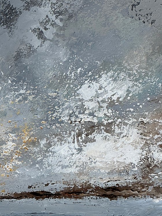 Where Silver Skies Meet Firelight-seascape