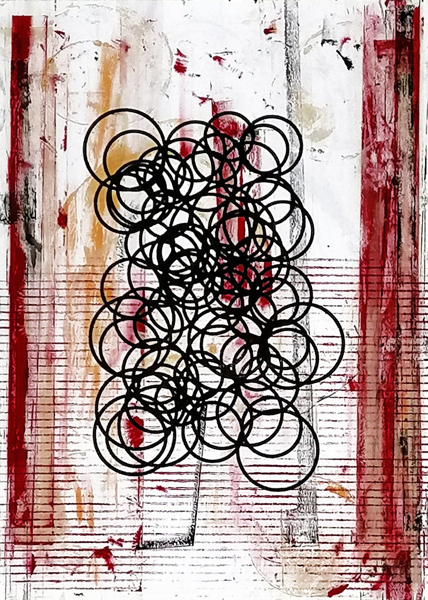 Abstract Collage By Petr Strnad, 11 X 14", Formation 3., Original Artwork