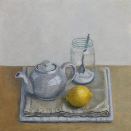 Teapot and Lemon by Hugo Lines