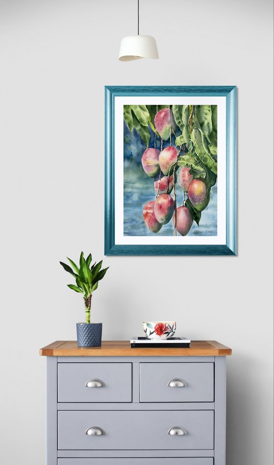 Mango, original watercolour painting