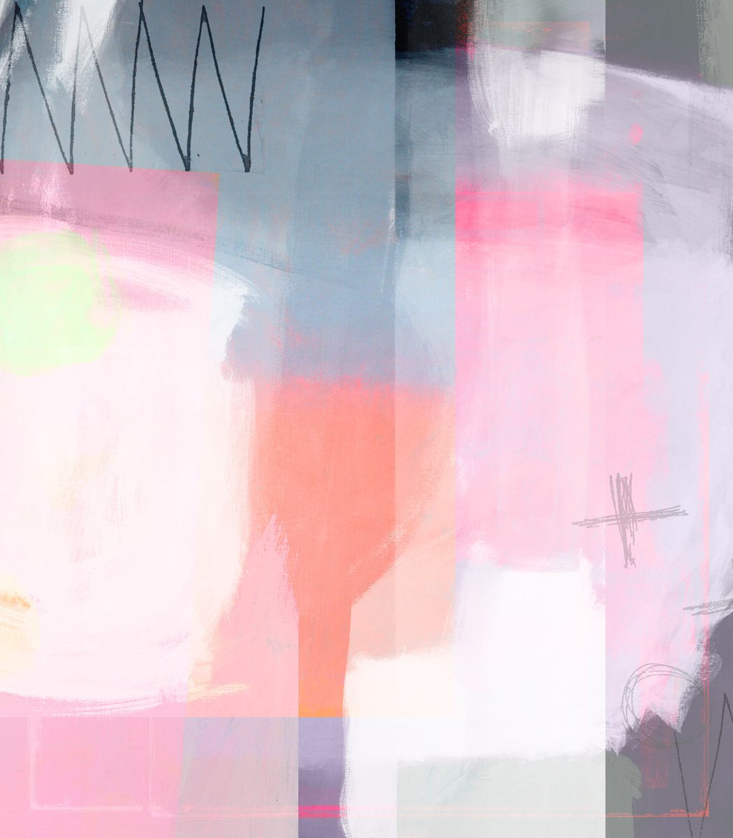 Abstract Print By The Most Active, 15 X 17", The First Time, Original Artwork