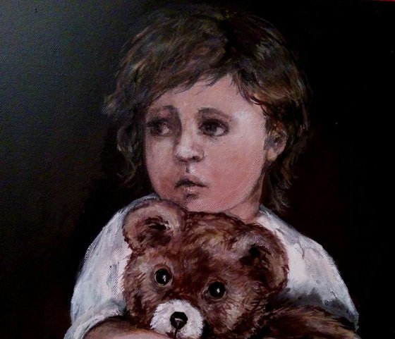 Little Boy with Teddy Bear
