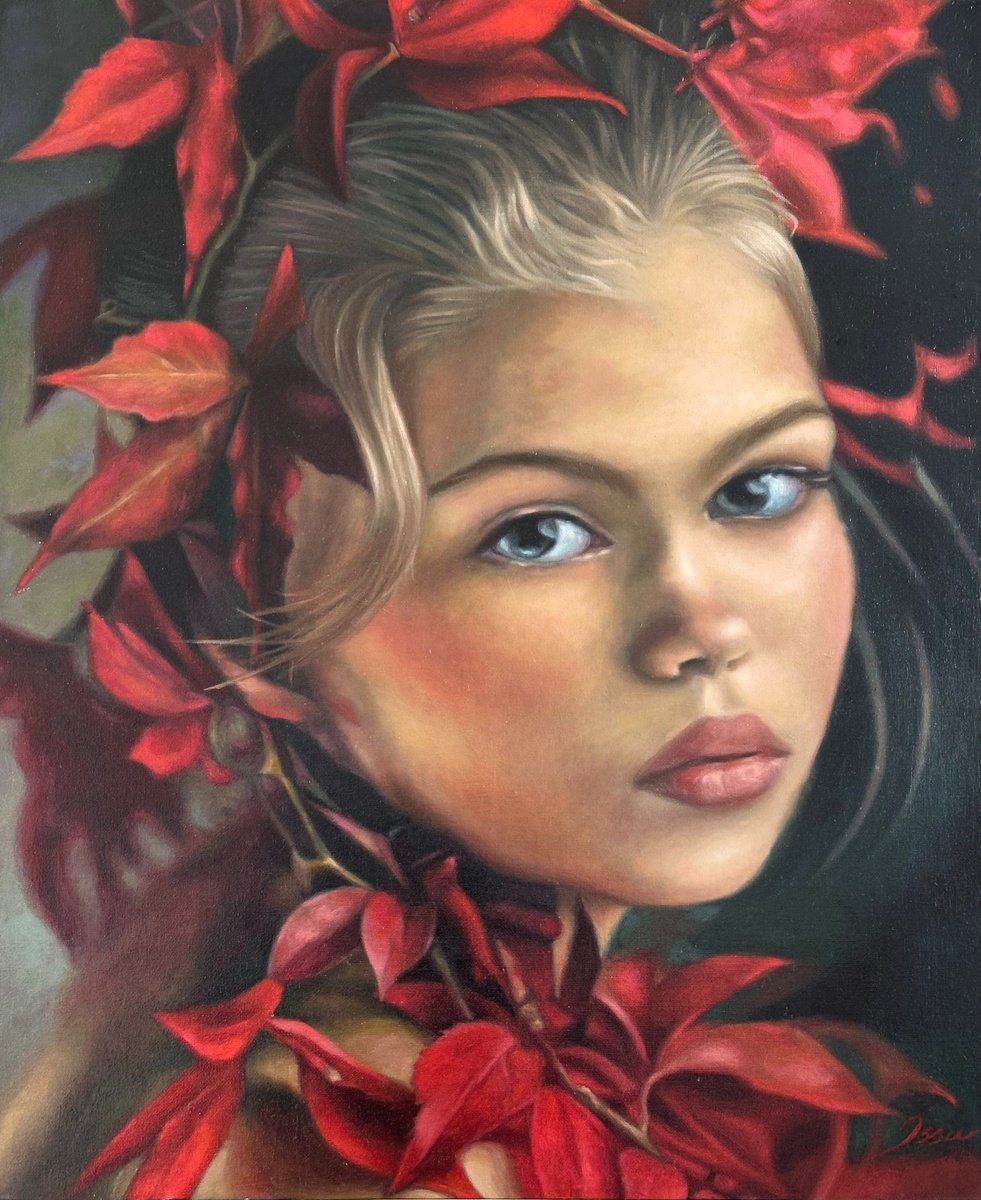 Photorealistic Oil Painting , Autumn Lament By Lianne Issa, 20 X 24, Artwork For Sale On Artfinder