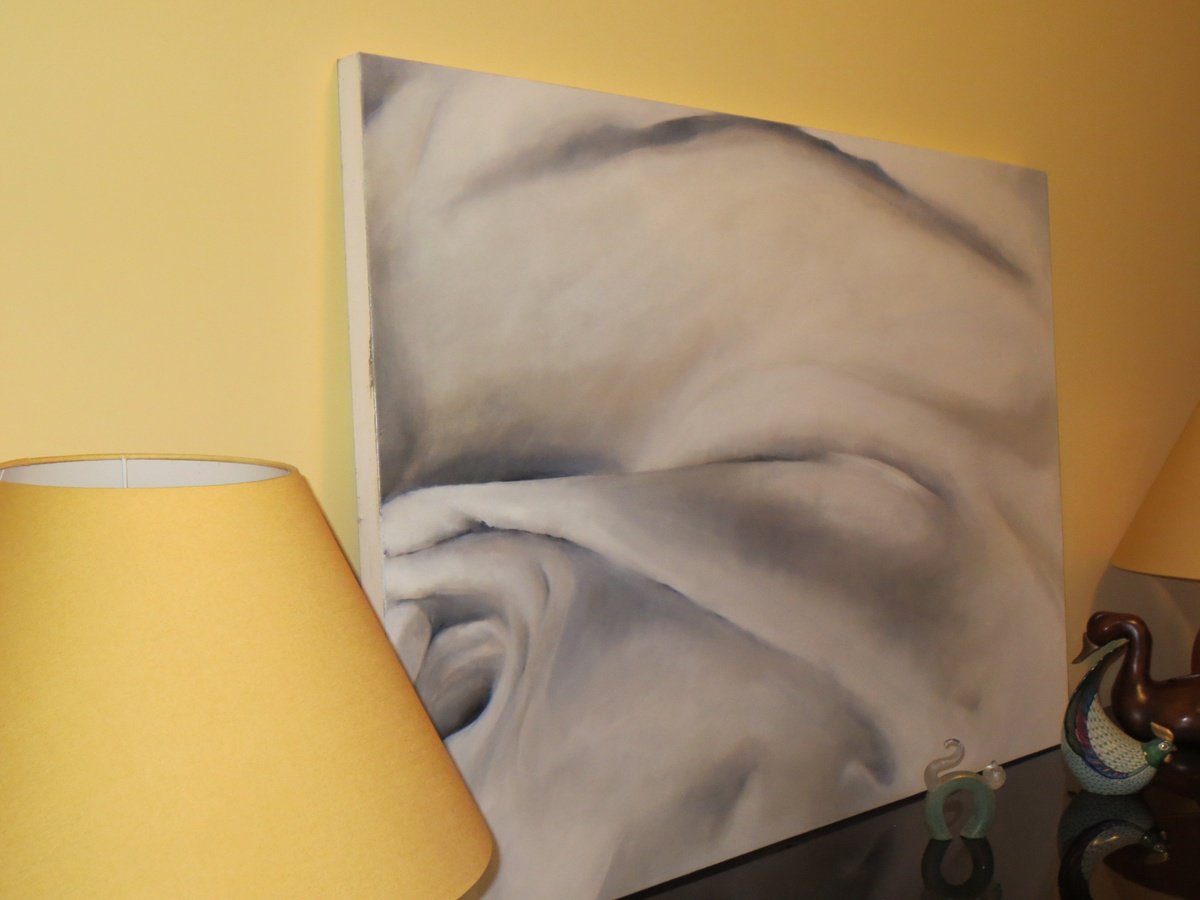 Abstract Oil Painting By Roberta Cervelli, 47 X 31", Get Lost, Original Artwork