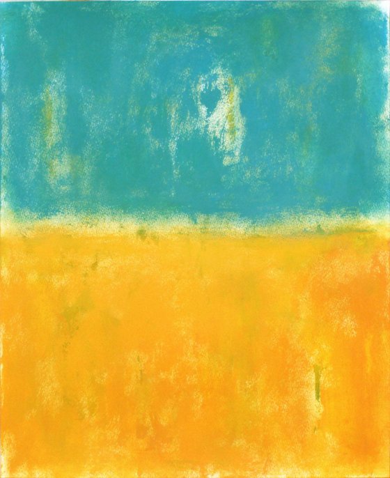 Orange field   (papel 46,2x37,8)