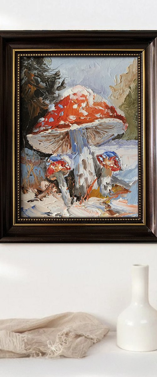 Fly agaric.winter forest. by Vita Schagen