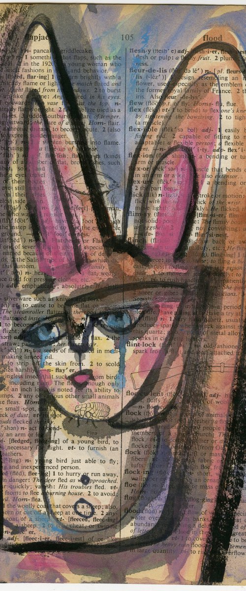 Funky Face 2020-35 - Mixed Media Painting by Kathy Morton Stanion by Kathy Morton Stanion