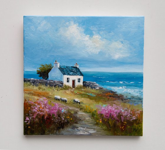 Coastal landscape Oil painting