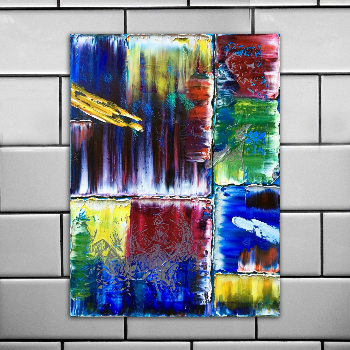 Urban And Pop Abstract Painting By Preston M. Smith (Pms), 18 X 24", "Foiled Again!", Original Artwork