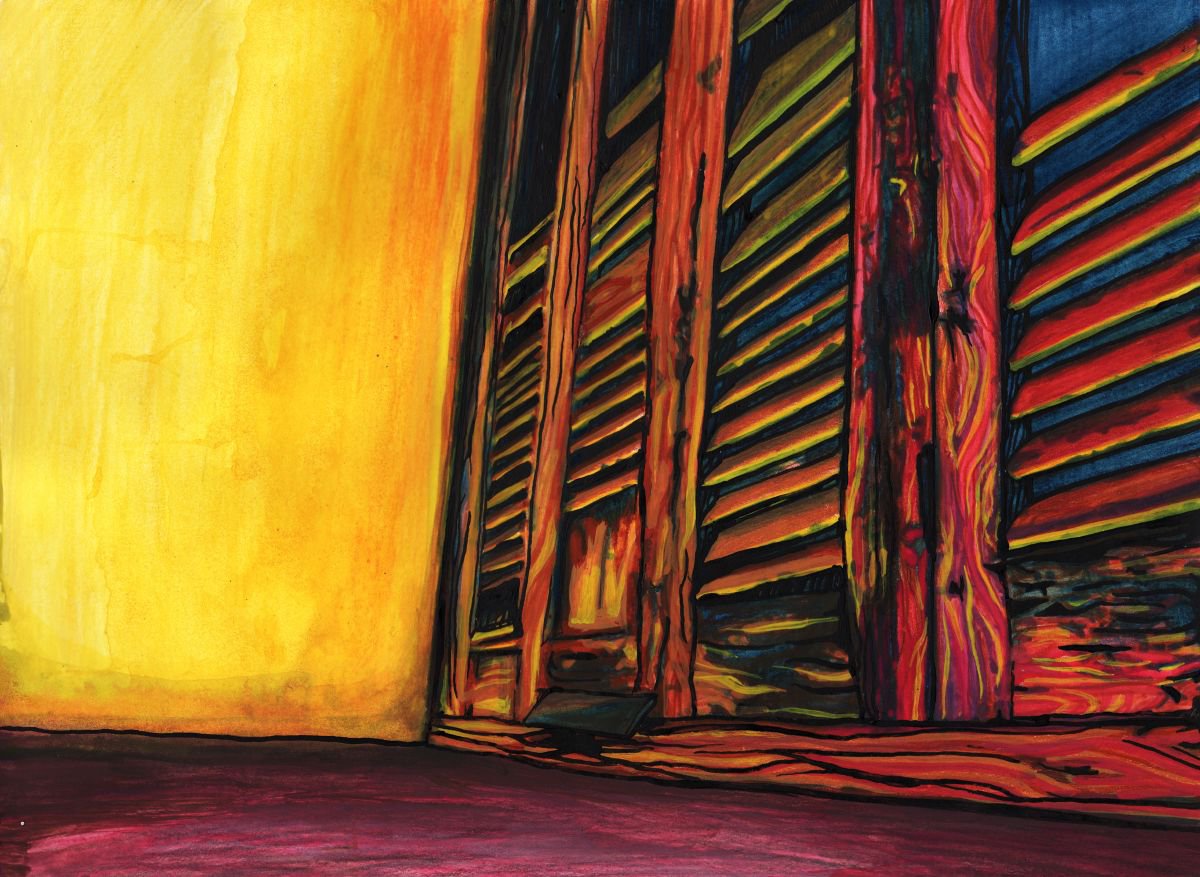 Illustrative Cityscapes Watercolour By Kimi Kaa, 12 X 9", Havana, Cuba No.4 (Cuba Series), Original Artwork