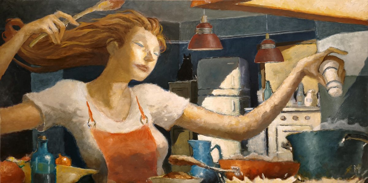 Kitchen Melody By Armando Rossi, 39 X 20, Artwork For Sale On Artfinder