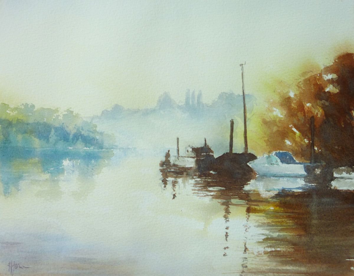 Misty Thames at Richmond by Henry Jones | Artfinder