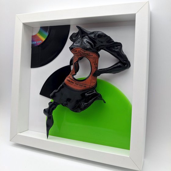 Vinyl Music Record Sculpture - "Song for You and Me"