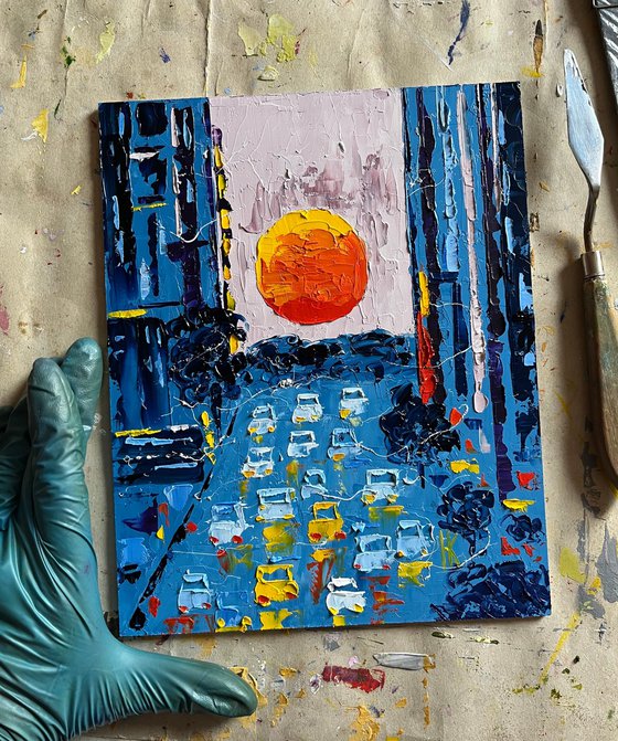 NYC Moon Painting