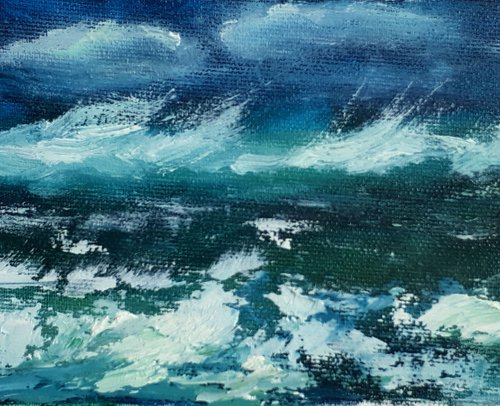 Sea... /  ORIGINAL OIL PAINTING by Salana Art