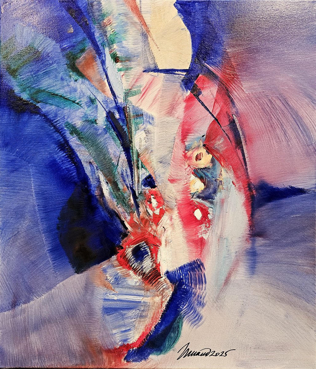 Abstract Oil Painting By Taidakov Nikolai, 24 X 28", Toccata And Fugue In D Minor, Original Artwork