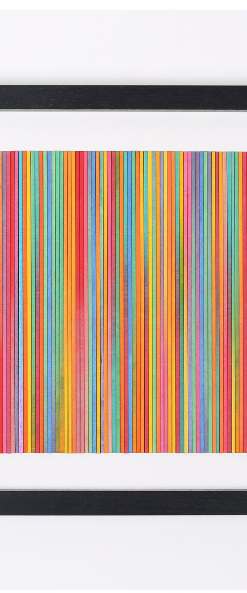 Ombre landscape wood panel collage by Amelia Coward