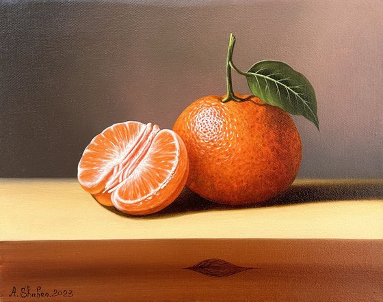 Tangerines  (24x30cm, oil painting, ready to hang)