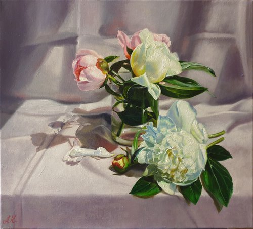 "In gray-pink tones. "   peonies flower 2021 by Anna Bessonova (Kotelnik)
