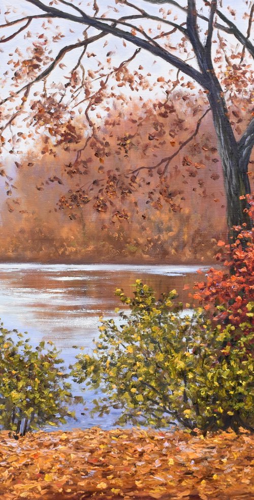 Autumn Day at the Lake by Yulia Nikonova