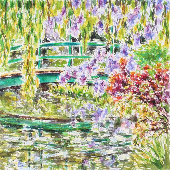 The Japanese Bridge At Monet's Garden