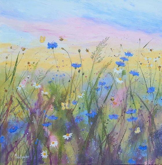 Cornflowers & bees Meadow