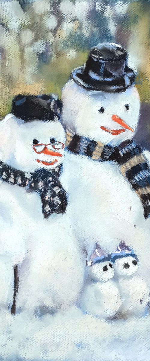 Snowman family by Magdalena Palega