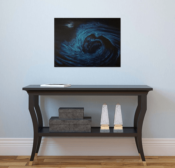 Wave. Original acrylic painting by Zoe Adams.