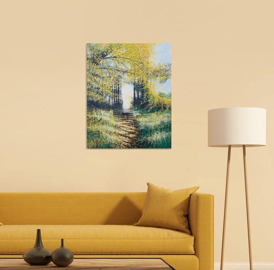 Sunlight Through Autumn Trees