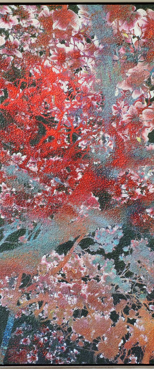 Green &amp; Coral Magnolia by Karin Vermeer