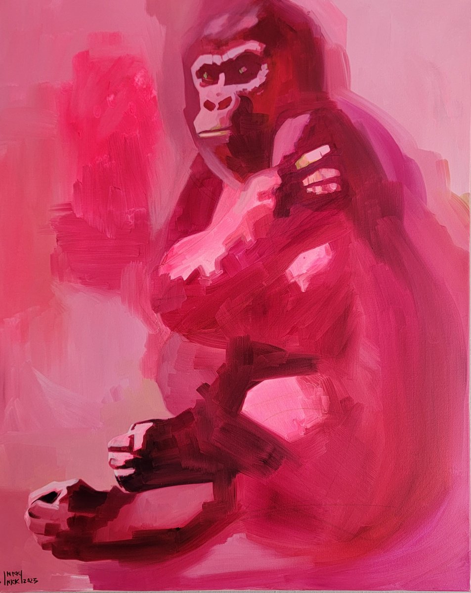 Pink Gorilla by Kimberly Burnett