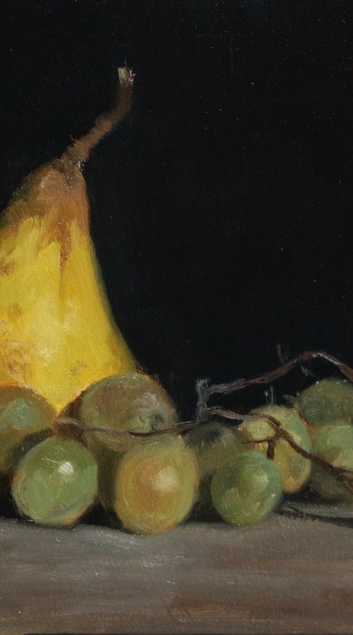 Pear and Grapes by Pascal Giroud