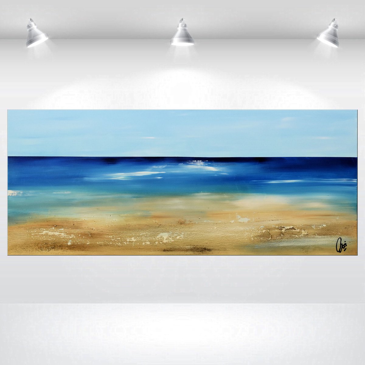 Abstract Acrylic Painting By Edelgard Schroer, 47 X 20, Desire, Original Artwork