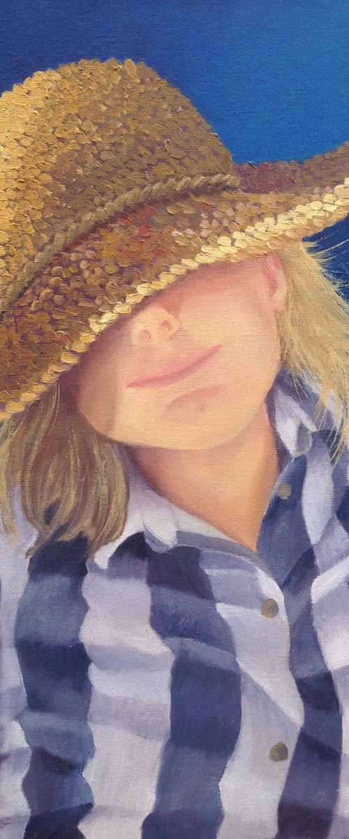 Girl in a Straw Hat by JANE  DENTON