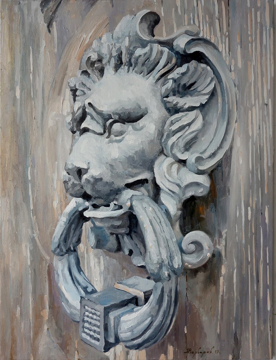 Impressionistic Cityscapes Oil Painting By Anatolii Varvarov, 39 X 30, Knock - You Will Open, Original Artwork